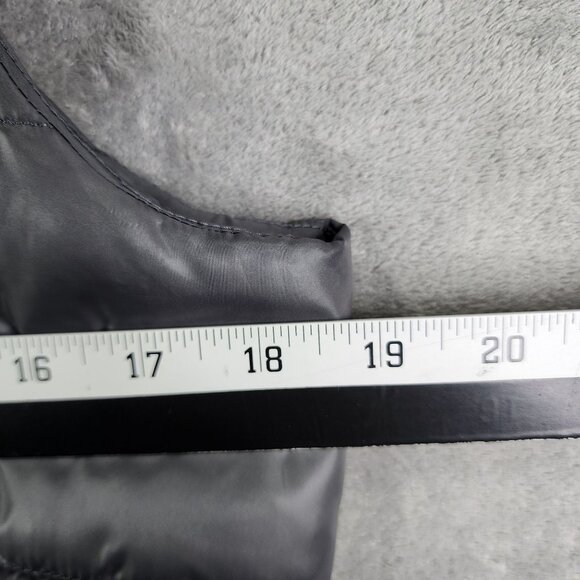 Womens Gray So Perfect Puffer Vest Jacket Full Zip Sleeveless Size M - Picture 8 of 10